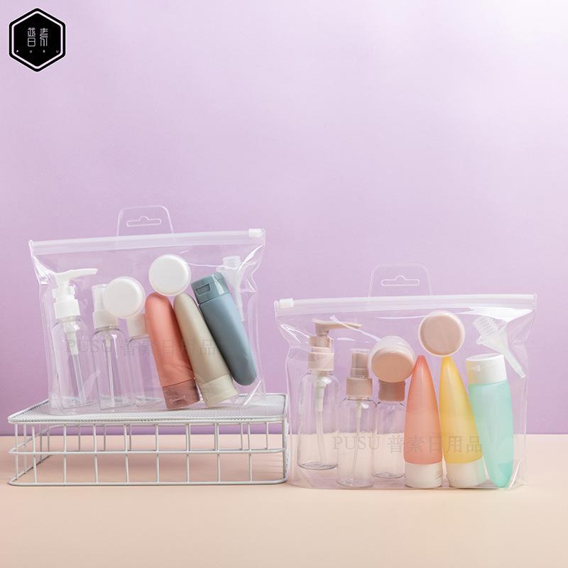 Storage Bottle Travel 11 Pieces Suit Cosmetic Spray Lotion Shampoo Shower Gel Cream Lotion Cream Bottle