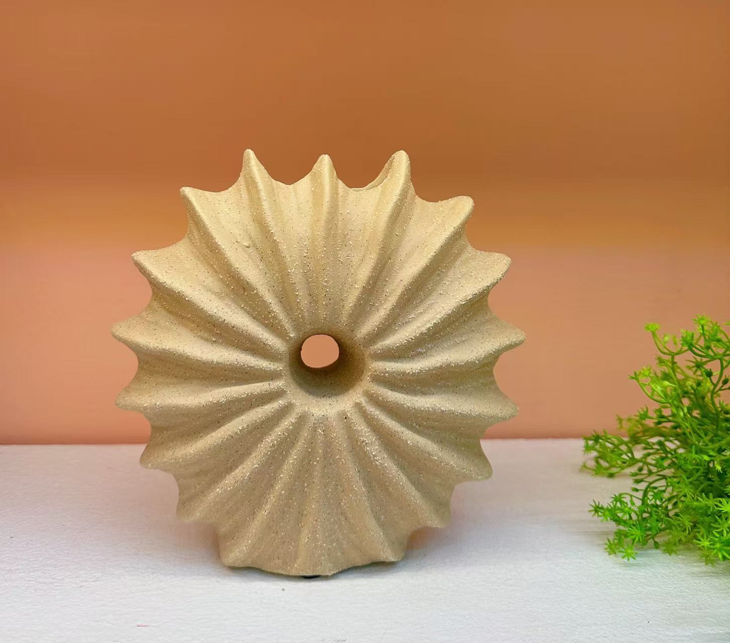 外贸跨境陶瓷干花家居摆件一大一小花瓶摆件 客厅玄关装饰陶瓷工艺品精品花瓶