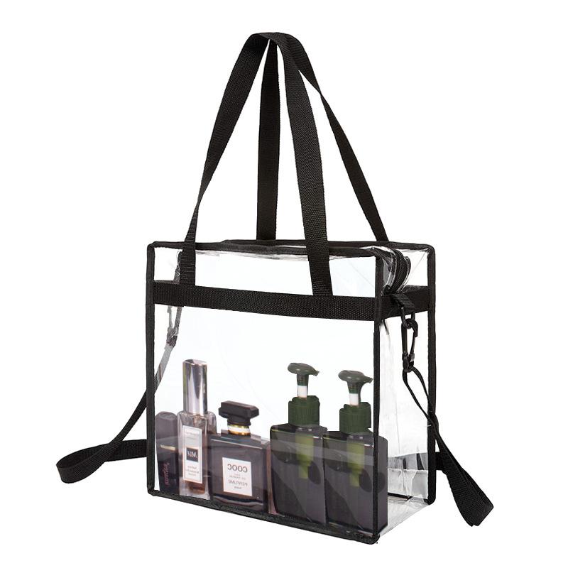 fashion pvc bag transparent women's shoulder bag gym transparent bag travel waterproof beach bag in stock