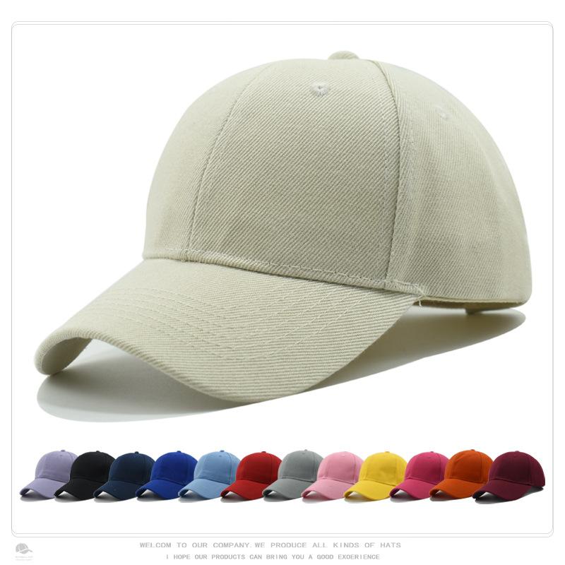 Children's Advertising Cap Logo Printing Solid Color Hard Crown Baseball Cap Polyester Hat Amazon Hot Sale Peaked Cap Wholesale