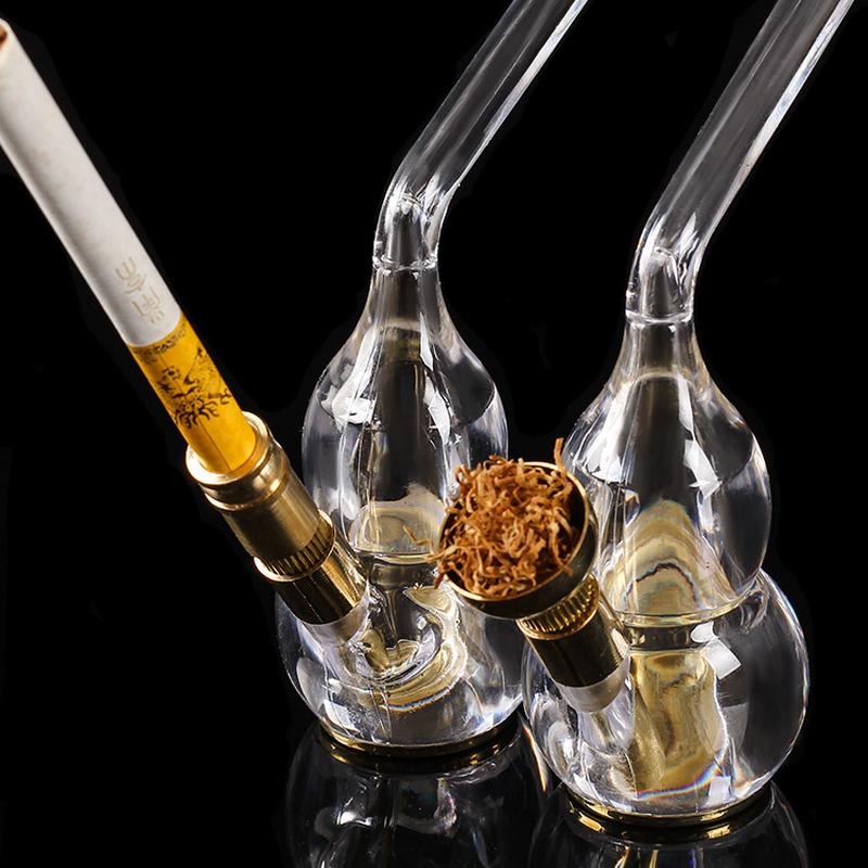 hookah pipe brass glass shisha hookah small-bowled long-stemmed (tobacco) pipe pipe bag glass transparent cigarette/cut tobacco filter dual-purpose hookah