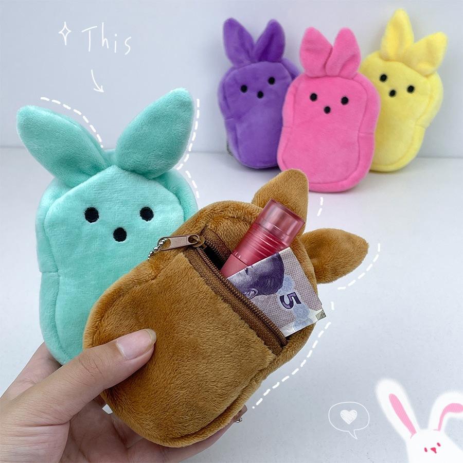 cross-border easter rabbit plush coin purse coin storage bag children's holiday gifts doll gift wholesale