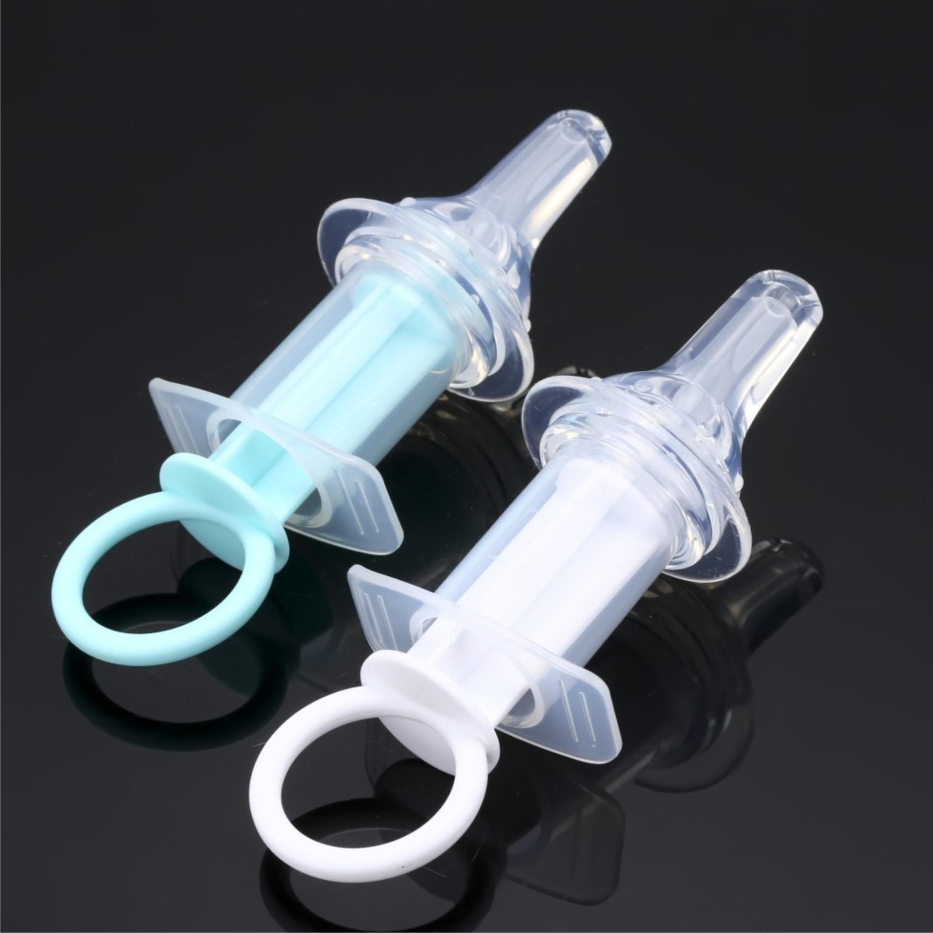 Baby Pacifier Type Feed Medication Utensil Baby Choke Proof Silicone Feed Medication Utensil Syringe Water Feeder with Measuring Cup
