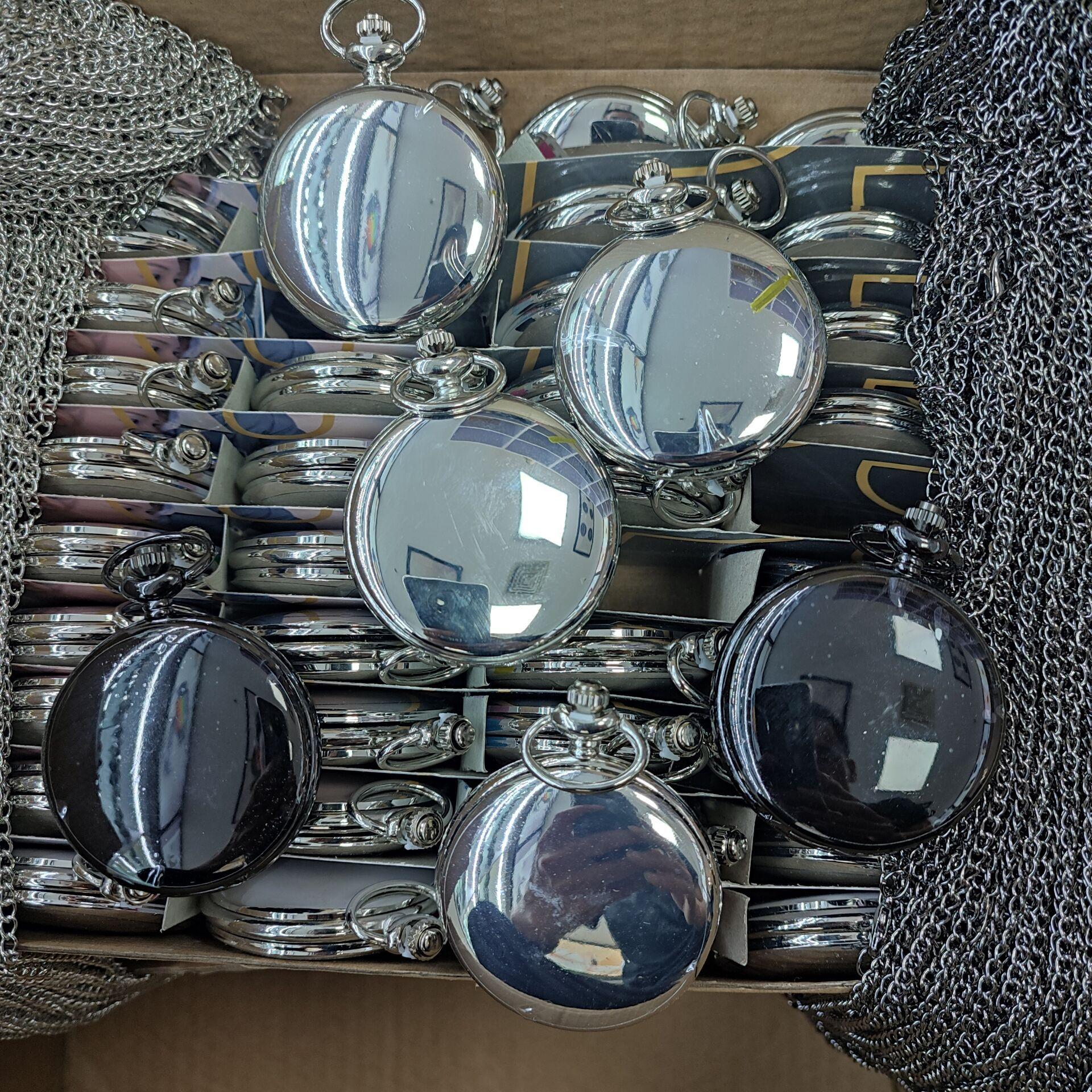 factory sales fashion qinggu black gold glossy retro vintage pocket watch all-match alloy quartz chain pocket watch