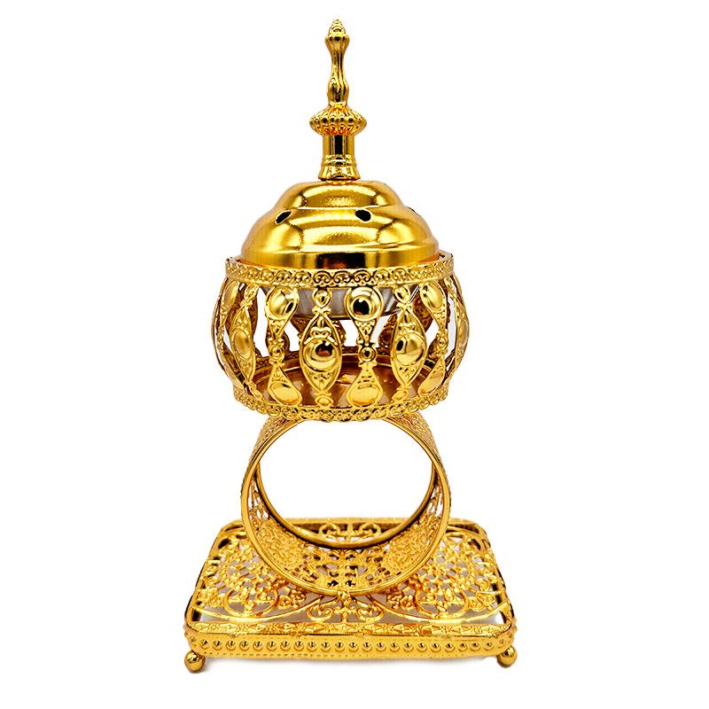 Cross-Border Religious Festival Charcoal Incense Burner Indoor Sandalwood Stove Charcoal Stove Arab Aroma Burner Metal Incense Burner Wholesale