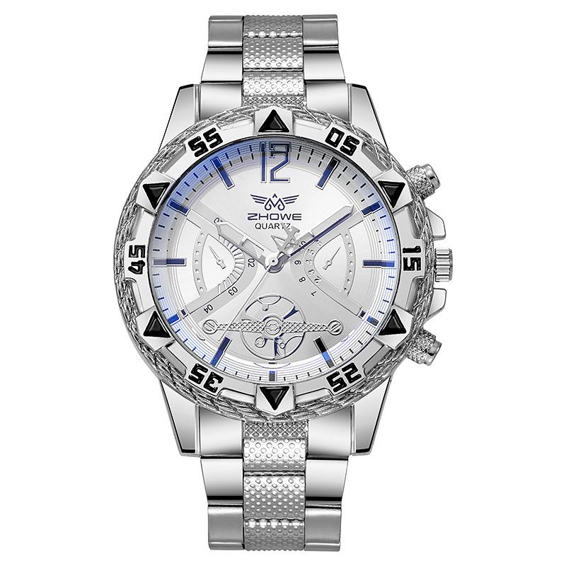 daifa new fashion european and american style men's business simplicity large dial alloy band men's watch middle east hot quartz watch details Picture