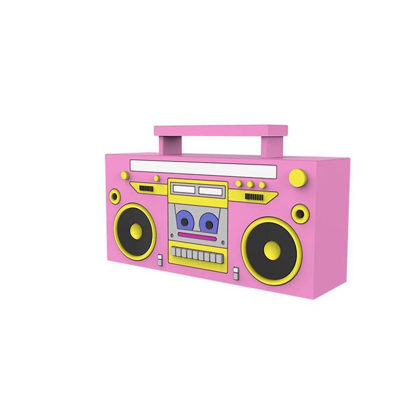 fashion trend electronic gift anime peripheral gift speaker customized pvc radio shape bluetooth speaker Specification drawing