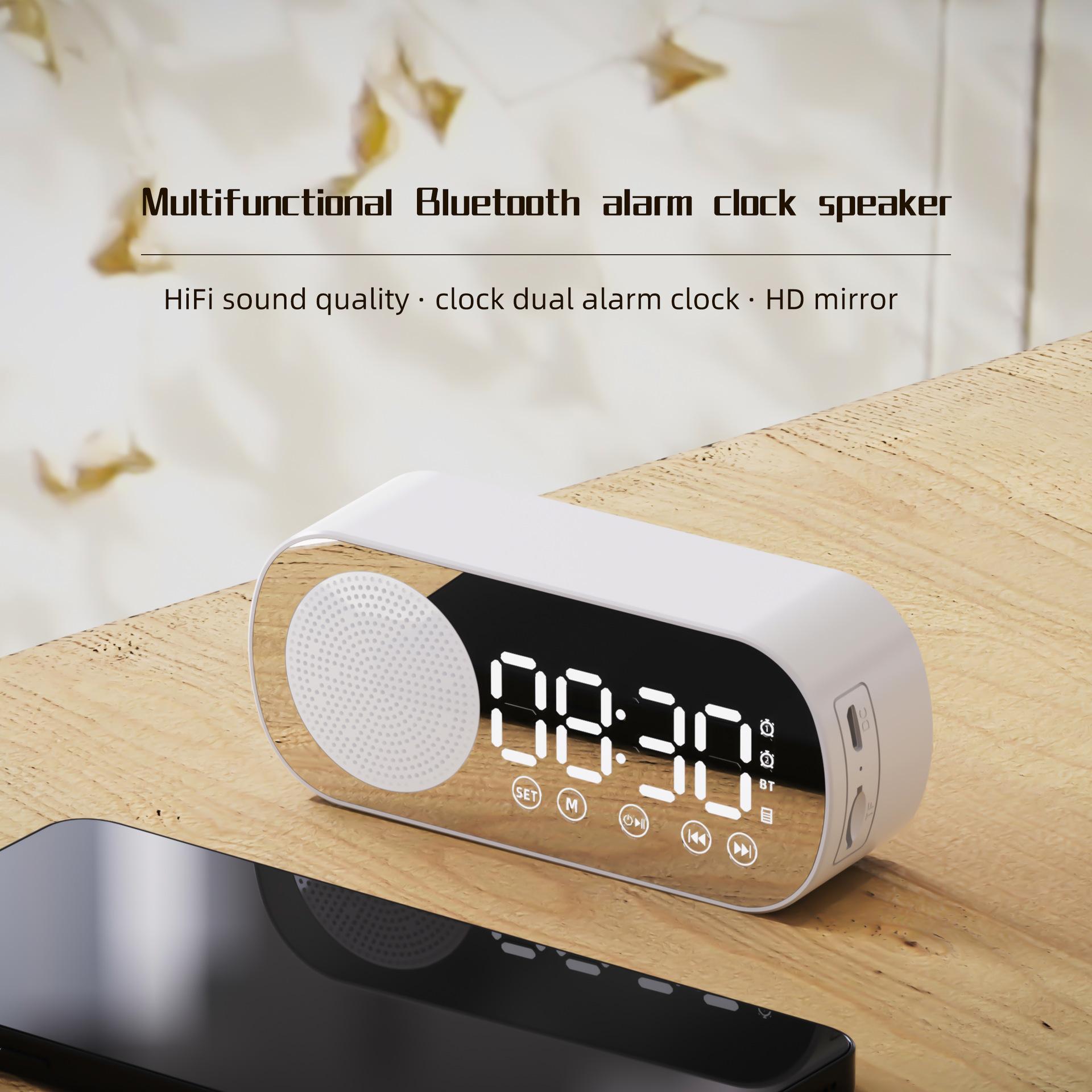 source factory new smart bluetooth speaker bluetooth audio gift alarm clock mirror clock small loudspeaker z7 full figure