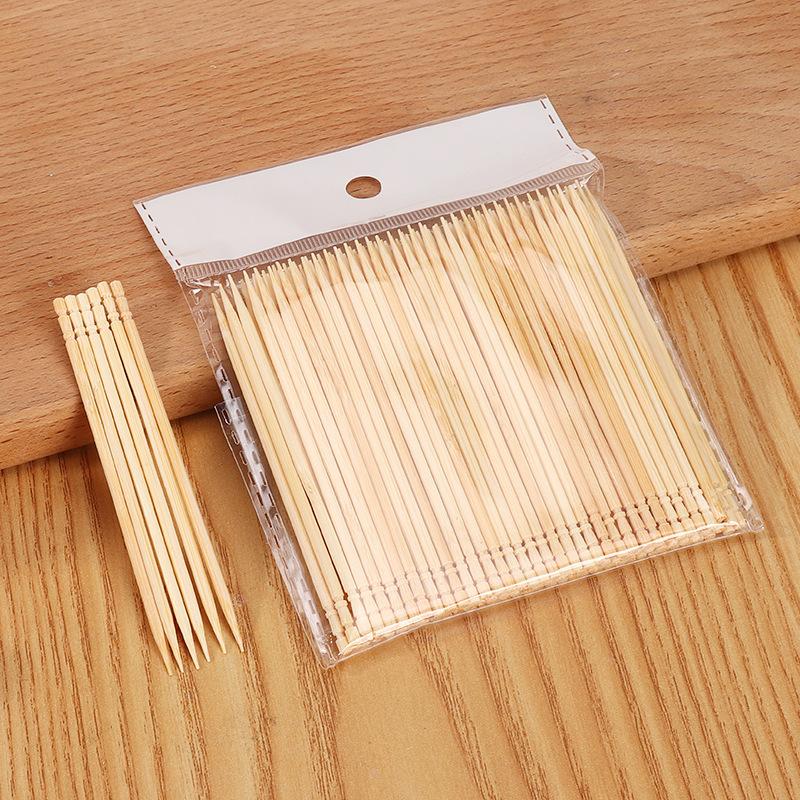 fruit short bamboo stick disposable fruit plate decorative stick lengthened bold single-head toothpick bamboo disposable snack bamboo stick