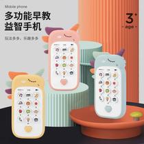 baby cartoon simulation mobile phone toys children's music early education story machine bilingual learning toys tiktok wholesale