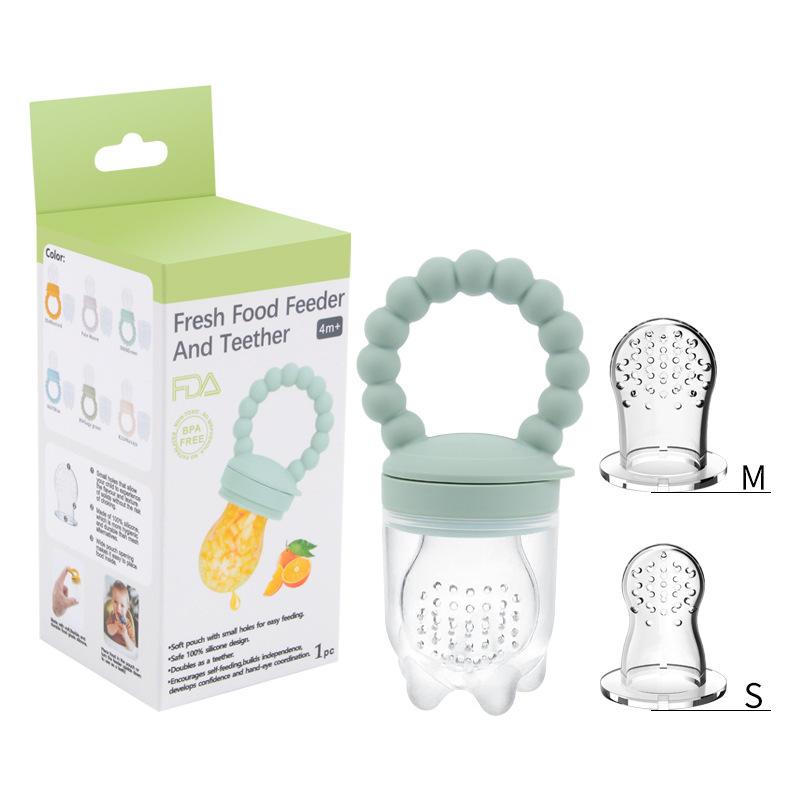 Baby Pacifier Fresh Food Feeder Fruit Supplement Artifact Baby Silicone Hand Guard Teether Molar