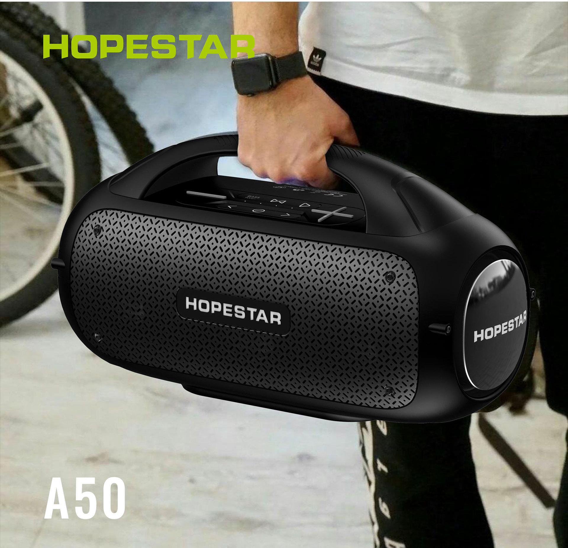 hopestar-a50 high-power bluetooth speaker with microphone microphone karaoke family ktv portable waterproof 2022 full figure