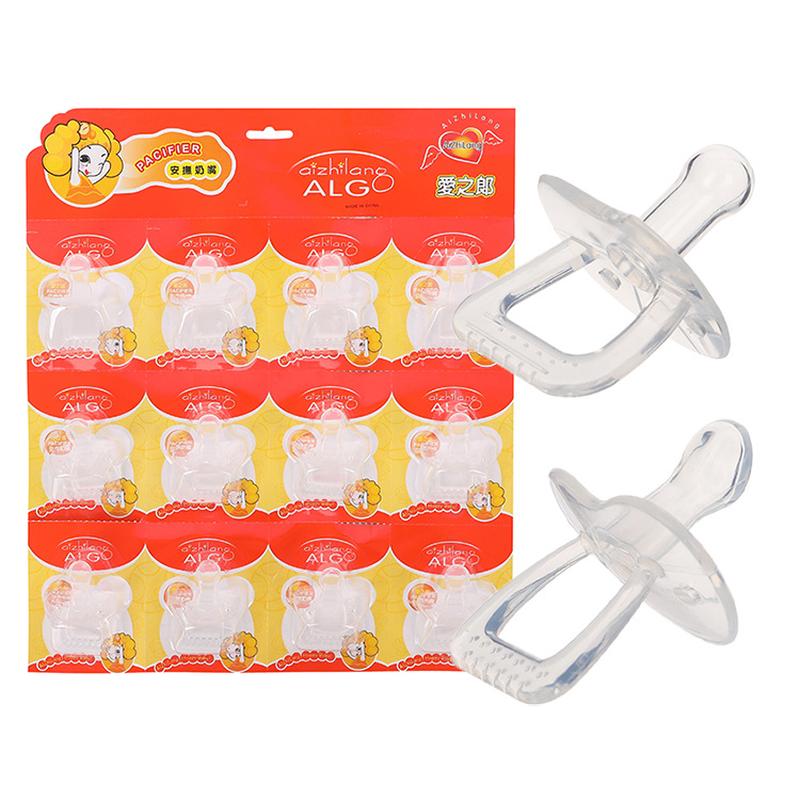 Love Lang Quan Silica Gel Pacifier 12 Pack Baby Sleeping Nipple round Head Flat Head Infant Mouthpiece