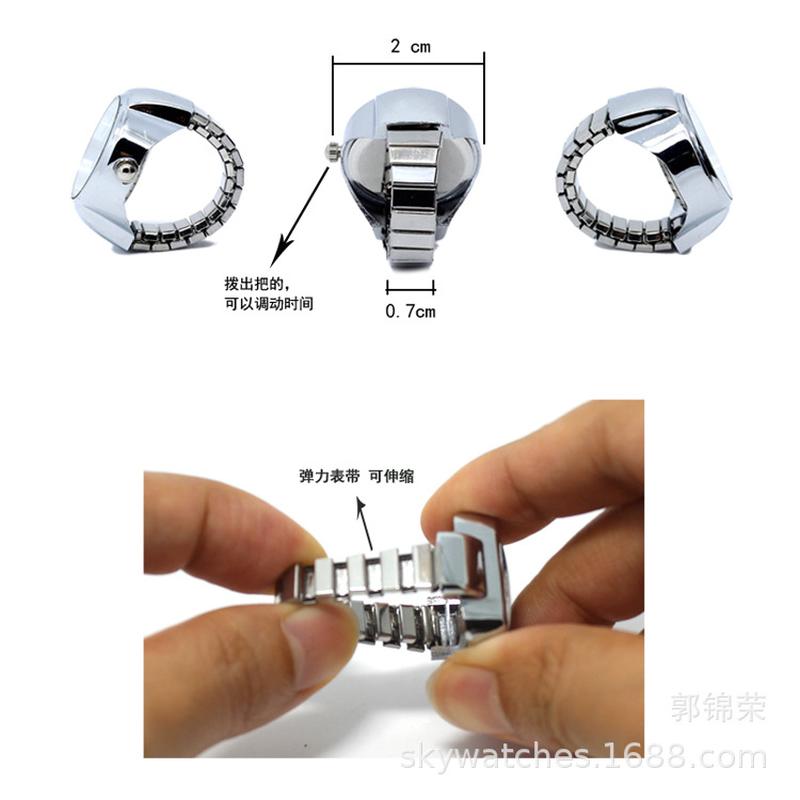 domestic movement personality men and women ring watch hot sale couple ring watch fashion wholesale alloy shell manufacturer direct wholesale details Picture