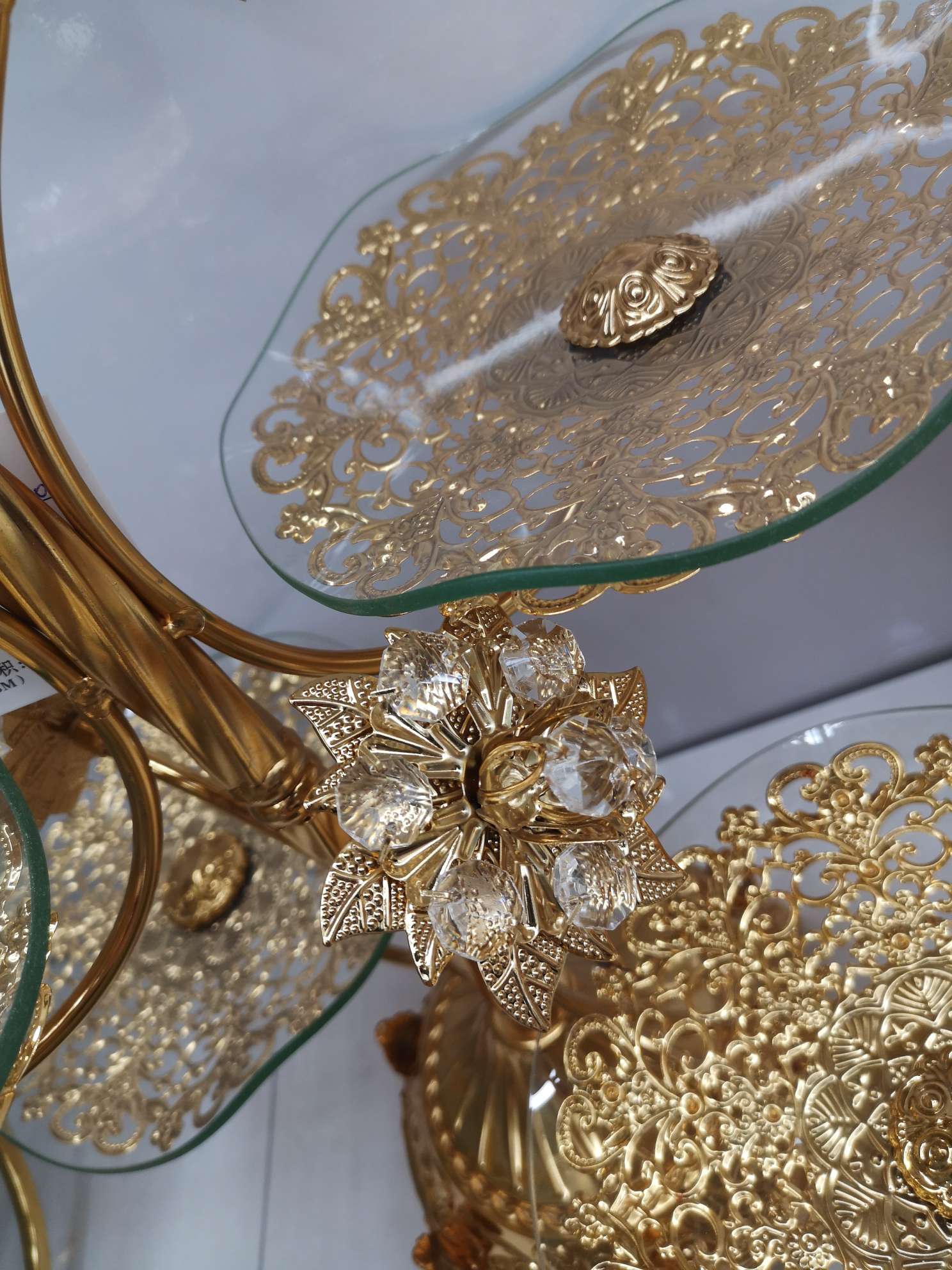 European-style four-layer cake plate, living room dried fruit plate, wedding candies and pastries, Taiwan, Central Asia, Middle East, Arab fruit plate, ironwork handicrafts and ornaments detail image 4