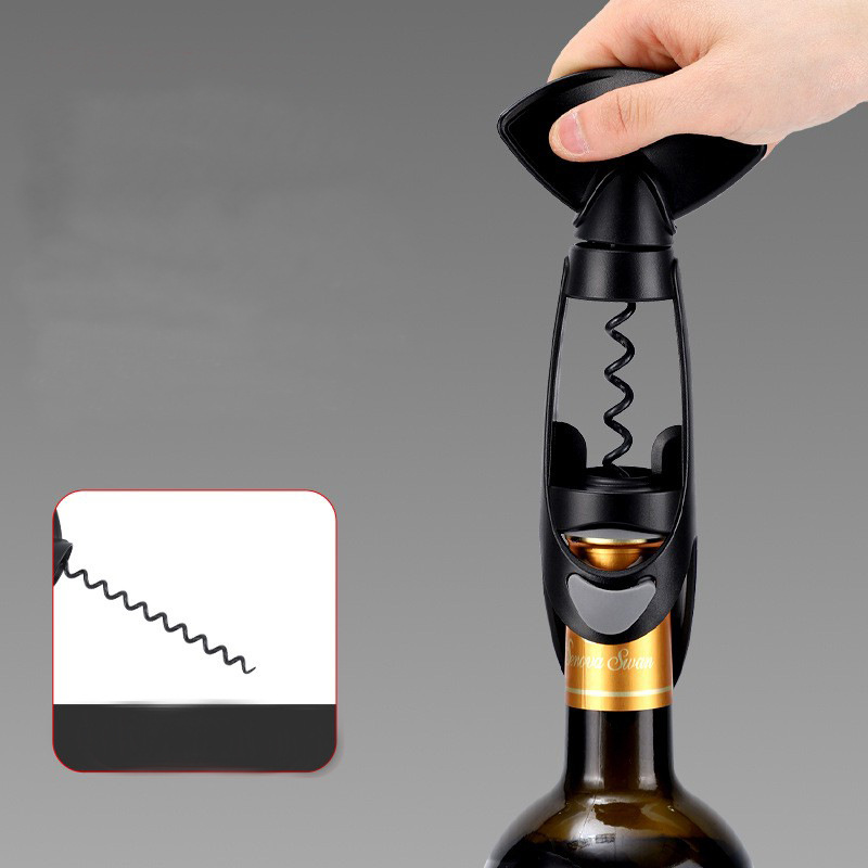 家用红酒开瓶器跨境起瓶创意塑料便携简易香槟酒开瓶器手动启瓶器