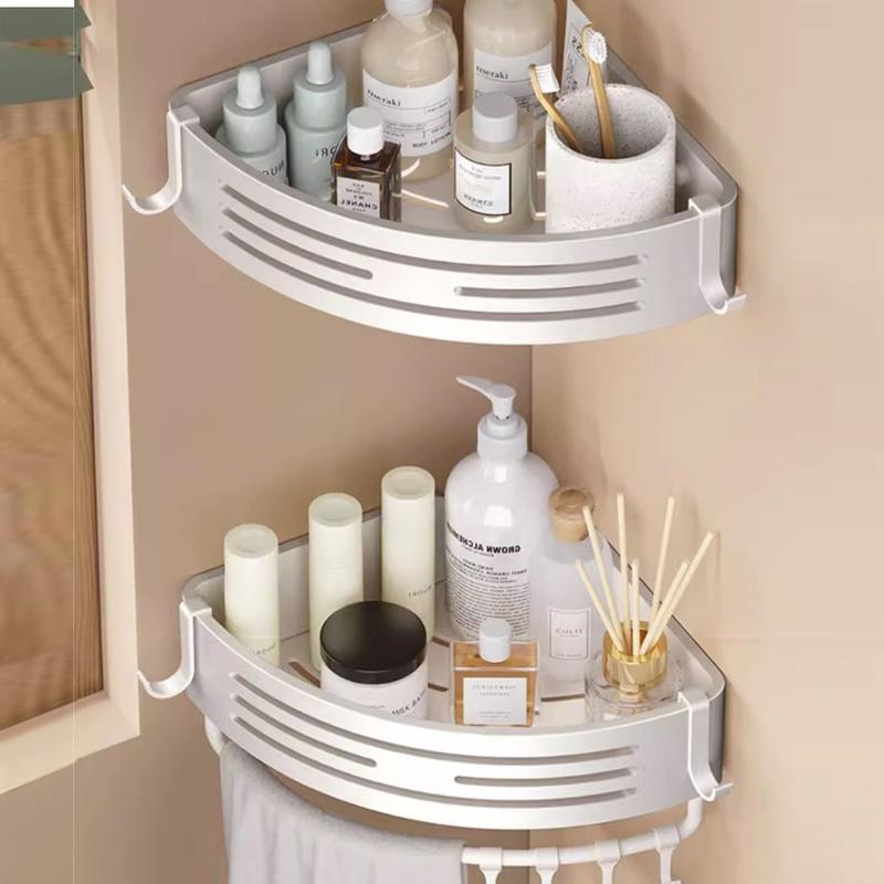zhenhui bathroom rack punch-free toilet triangle mesh basket shower room white corner blue toilet storage rack