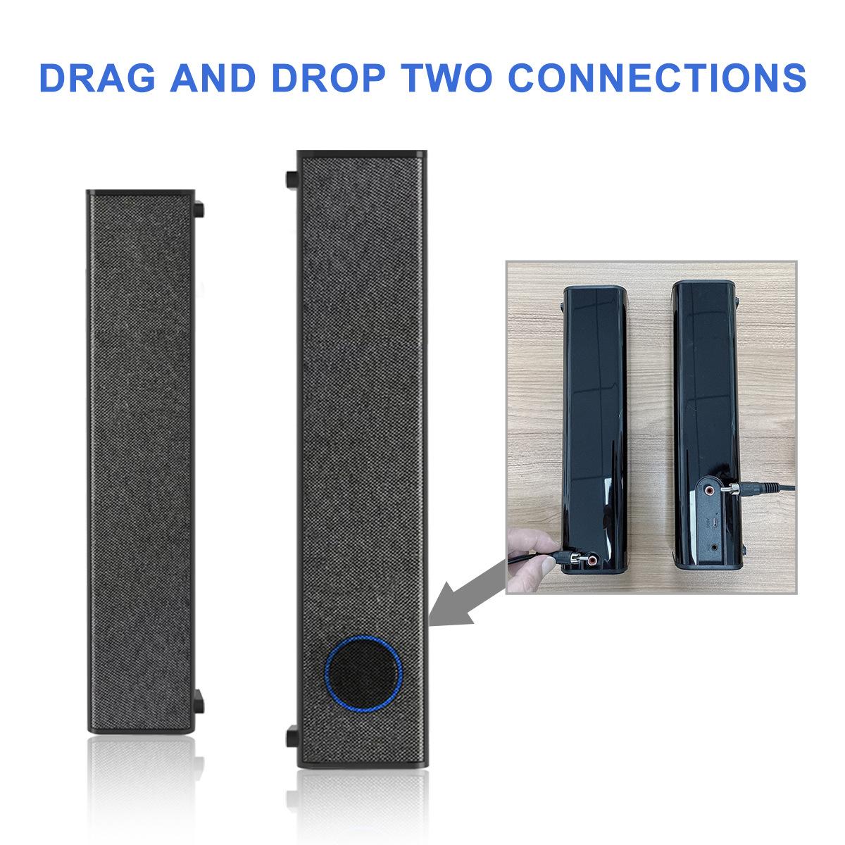 removable portable home theater bluetooth speaker household type tv computer desktop long strip bluetooth speaker details Picture