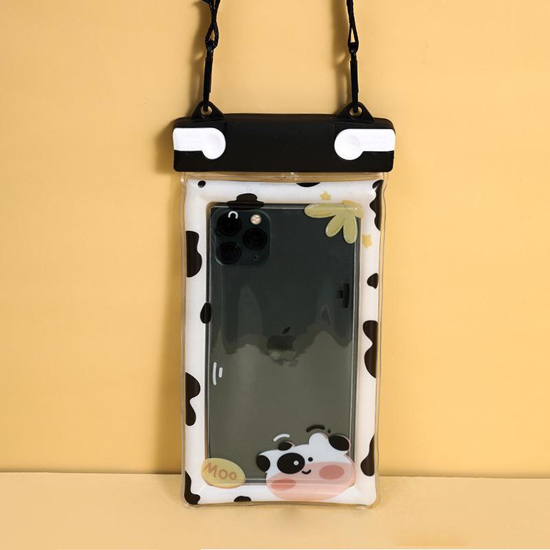 Mobile Phone Waterproof Bag Touchscreen Swimming Special Drifting Equipment Cartoon Transparent Waterproof Cover Takeaway Rider Mobile Phone Case