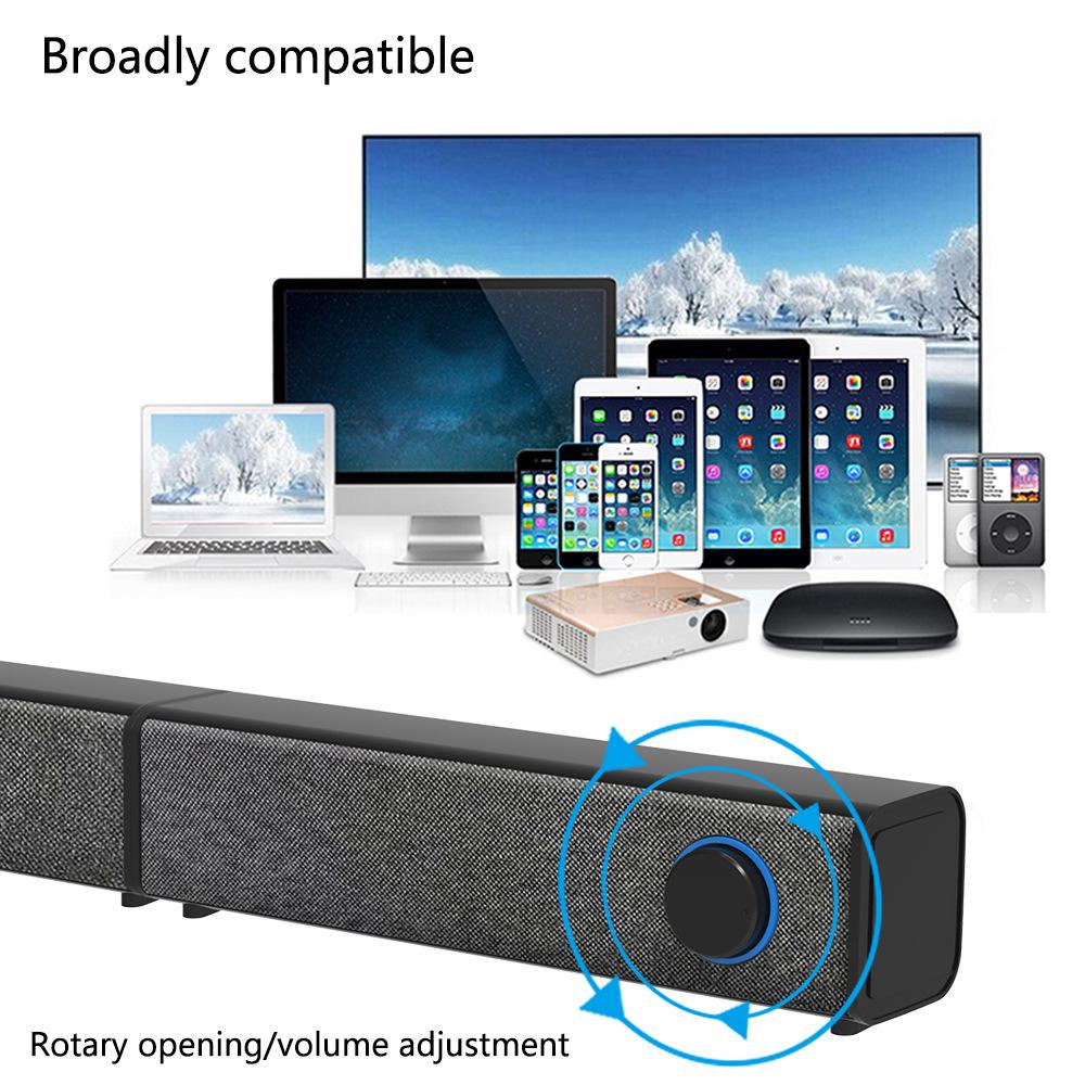removable portable home theater bluetooth speaker household type tv computer desktop long strip bluetooth speaker Specification drawing