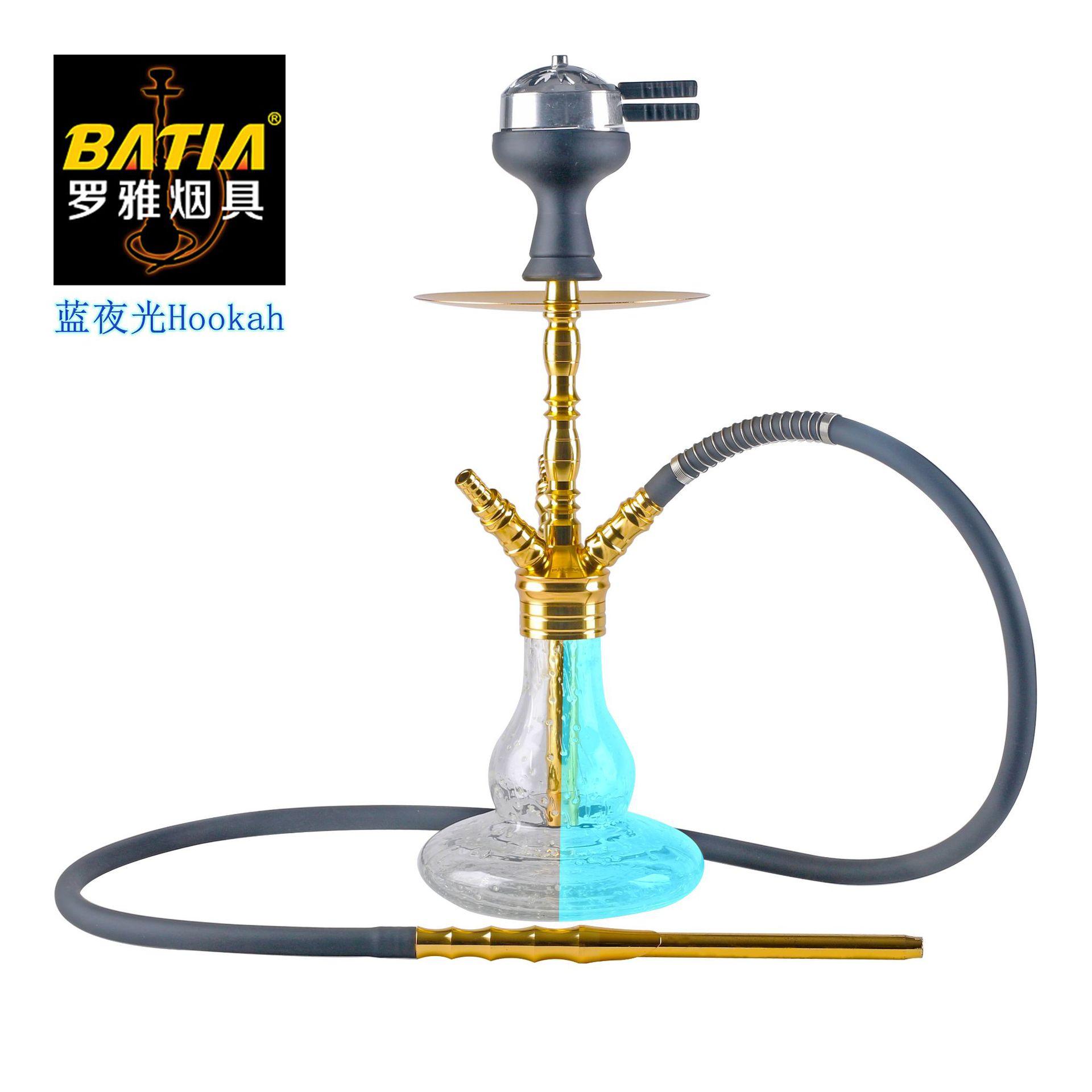 cross-border exclusive for arabic hookah bar ktv single double three tube glass hookah shisha hookah