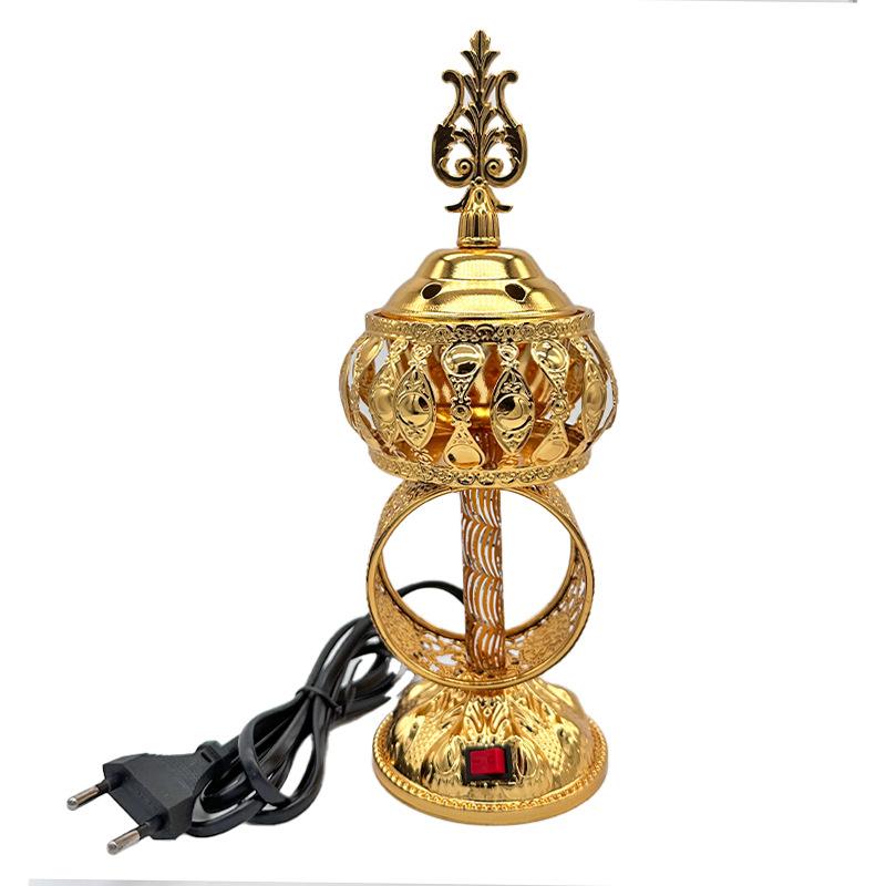 Middle East Religious Festival Plug-in Electronic Burner Indoor Sandalwood Stove Charcoal Stove Metal Aroma Burner Arabic Incense Burner