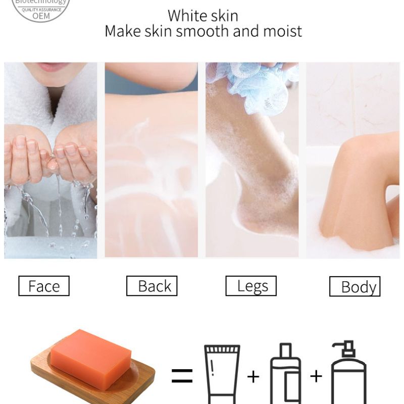 E45 universal natural papaya jabón exfoliante jabón de limpieza profunda 250G exclusivo para el mercado africano. Specification image