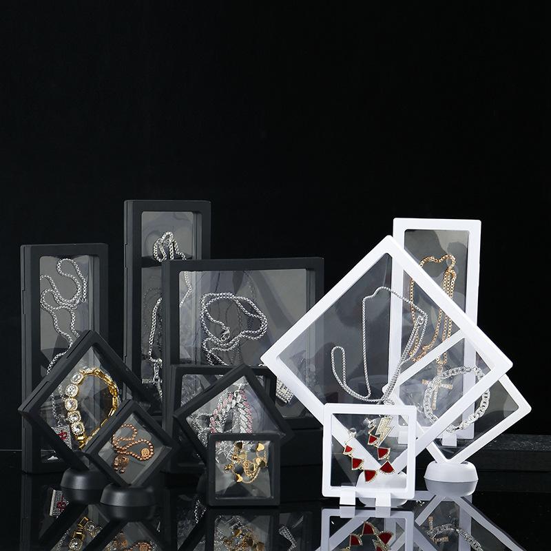 transparent jewelry packing box anti-oxidation pe film suspension box multi-specification jewelry display box packaging suspension pe box