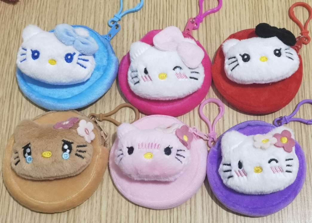 小熊零钱包 小兔子钱包8cm零钱包贴卡通头精品钱包卡包零钱包详情图14