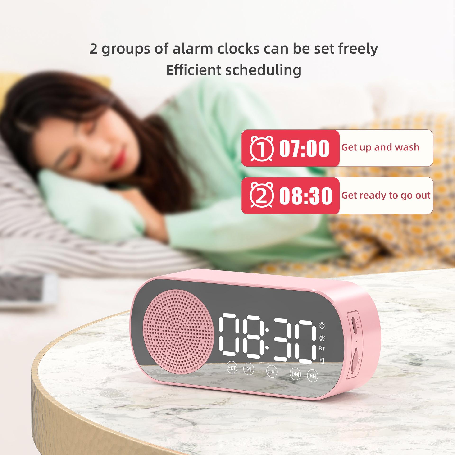 source factory new smart bluetooth speaker bluetooth audio gift alarm clock mirror clock small loudspeaker z7 Application Scenario