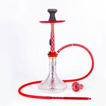amazon popular arabic hookah double smoke pot aluminum alloy single tube hookah pot