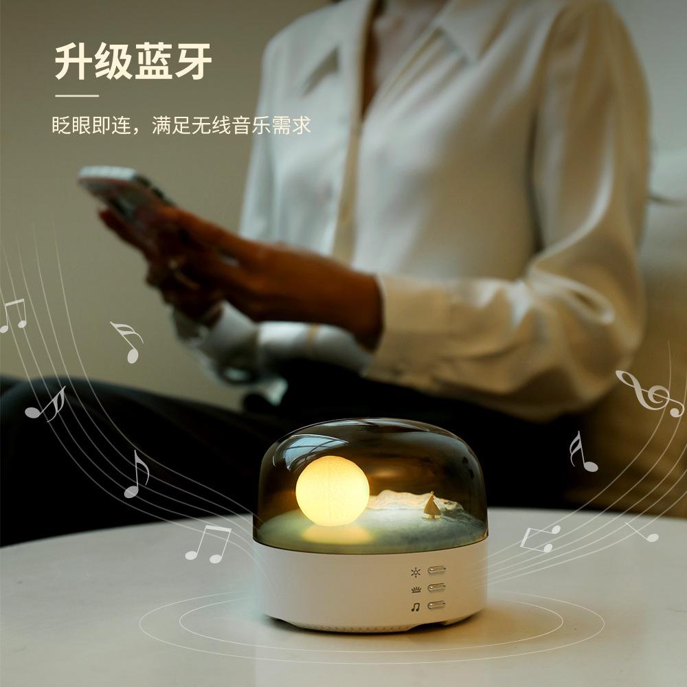 Creative Crescent Small Night Lamp Bluetooth Speaker Net Red High Color Value Gift Decoration Eye Protection Ambience Light Indoor Night Light Application Scenario