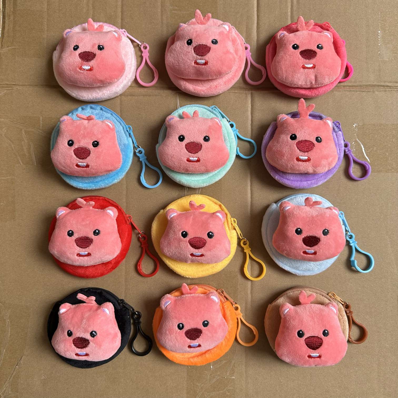 小熊零钱包 小兔子钱包8cm零钱包贴卡通头精品钱包卡包零钱包详情图11