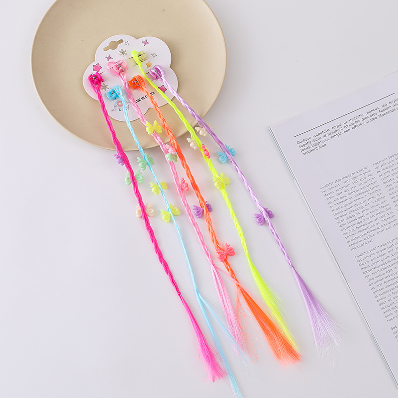 Wigs, small braids, children's painted light braids, cage bubble braids, fashionable stage braids, hot girl personality, twist braids wholesale Specification image