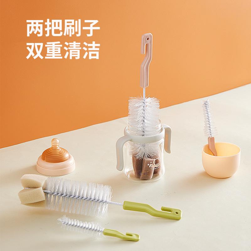 Maternal and Child Supplies Sponge Brush Set Baby Pacifier Brush Cleaning Cup Brush Cleaning Supplies Baby Bottle Brush Manufacturer