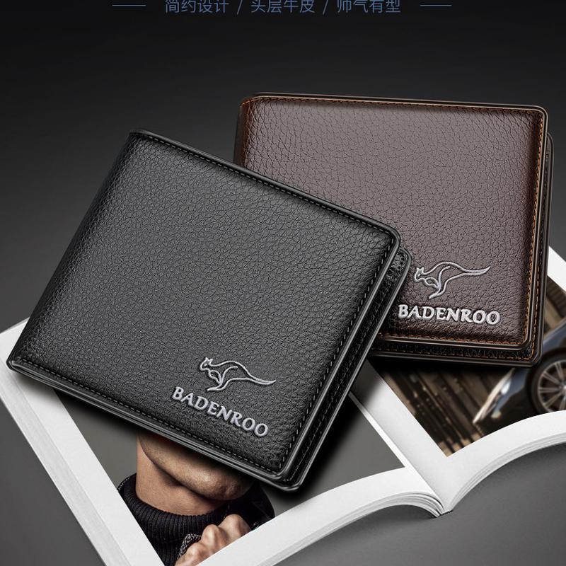 Quality Men's Bag Short Chic Wallet PU Leather Men's Wallet Business Multi-Card-Slot Coin Purse Card Holder One Piece Dropshipping