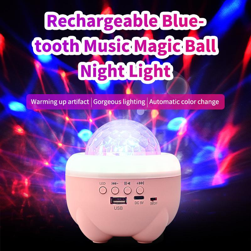 English Version Bluetooth Speaker Magic Ball Light Mini Card Projection Lamp Led Small Night Lamp Usb Speaker Crystal Ball