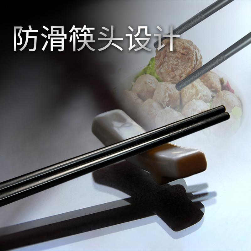 hotel household high-end boxed 10 pairs of gold chopsticks non-slip and non-mildew alloy chopsticks sterilizable chopsticks wholesale Specification drawing