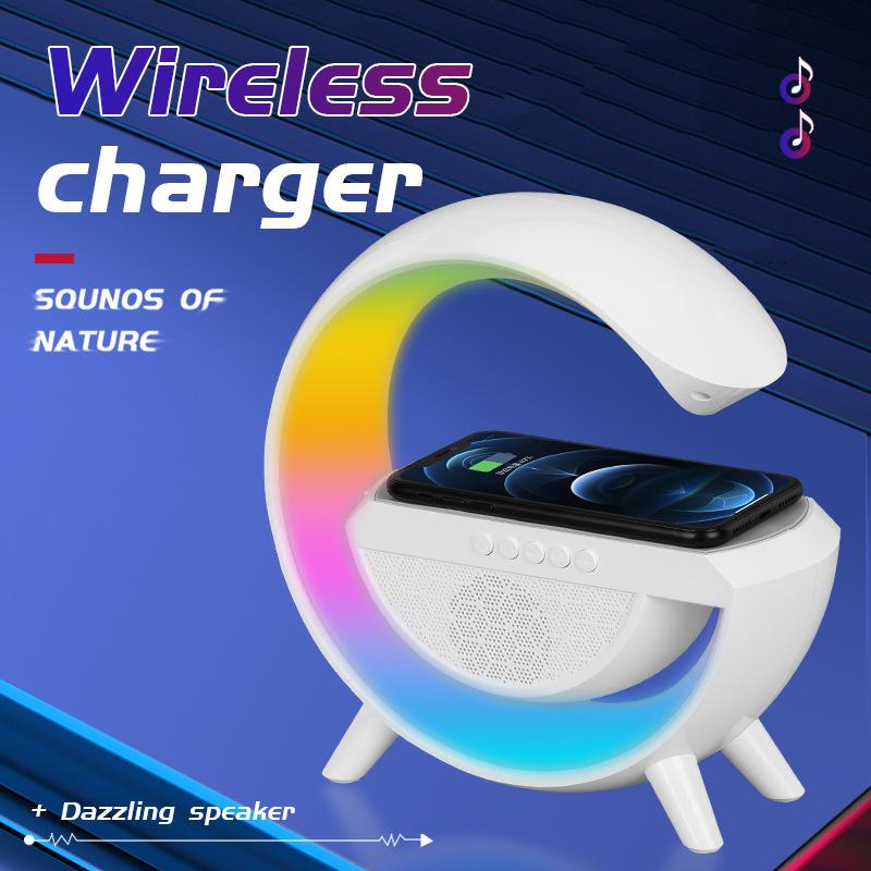 Smart Ambience Light Bluetooth Speaker Wireless Charger Bedside Ambience Light Sunrise Wake-up Light Pickup Light Wholesale details Picture