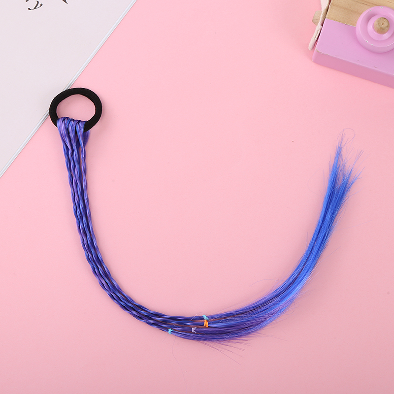 New sweet and cool boxing braid children's wig, braid hair band, high ponytail for little girls, heart-shaped braided hair tie and hair accessory Item Picture