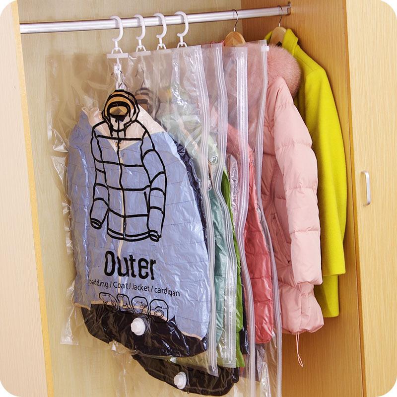 hanging quilt down jacket compression bag organizing folders vacuum bag large medium size collect clothes clothing storage bag details Picture