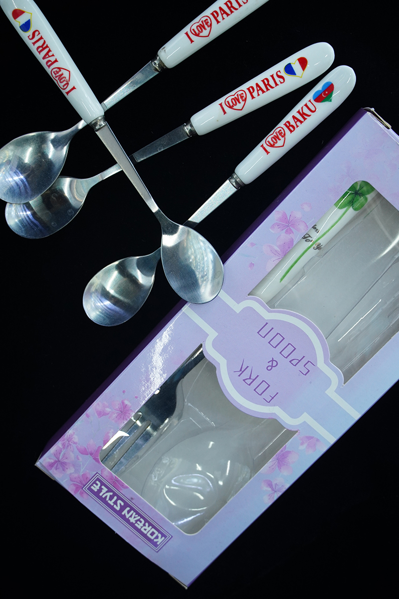 陶瓷工艺7946旅游纪念品陶瓷不锈钢小勺定制