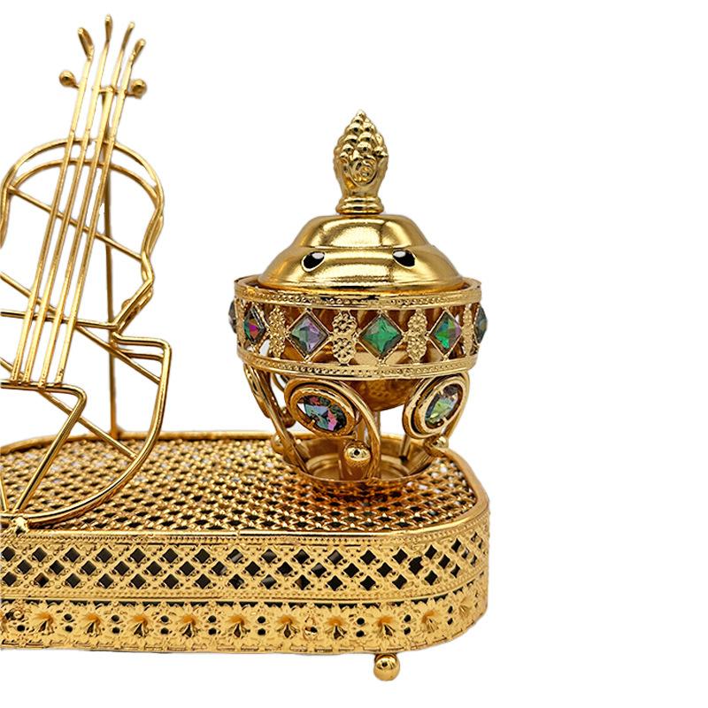 Household Plug-in Incense Burner Exquisite Middle East Metal Ornaments Sandalwood Stove Aromatherapy Burner Electronic Burner details Picture