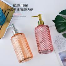 pressure pump shampoo glass sannitizer replacement bottle hair conditioner storage bottle european shower gel 500ml cosmetic bottle