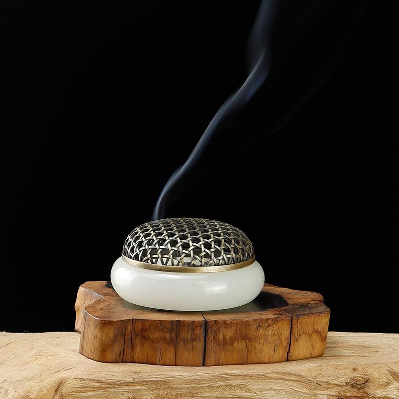 in stock jade incense burner agarwood incense coil burner stove home indoor sandalwood stove desktop decoration citron incense burner incense burner details Picture