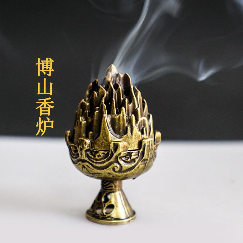 Retro Incense Burner Creative Mini Boshan Furnace Home Incense Burner Indoor Sandalwood Stove Antique Style Ornaments Factory Wholesale details Picture