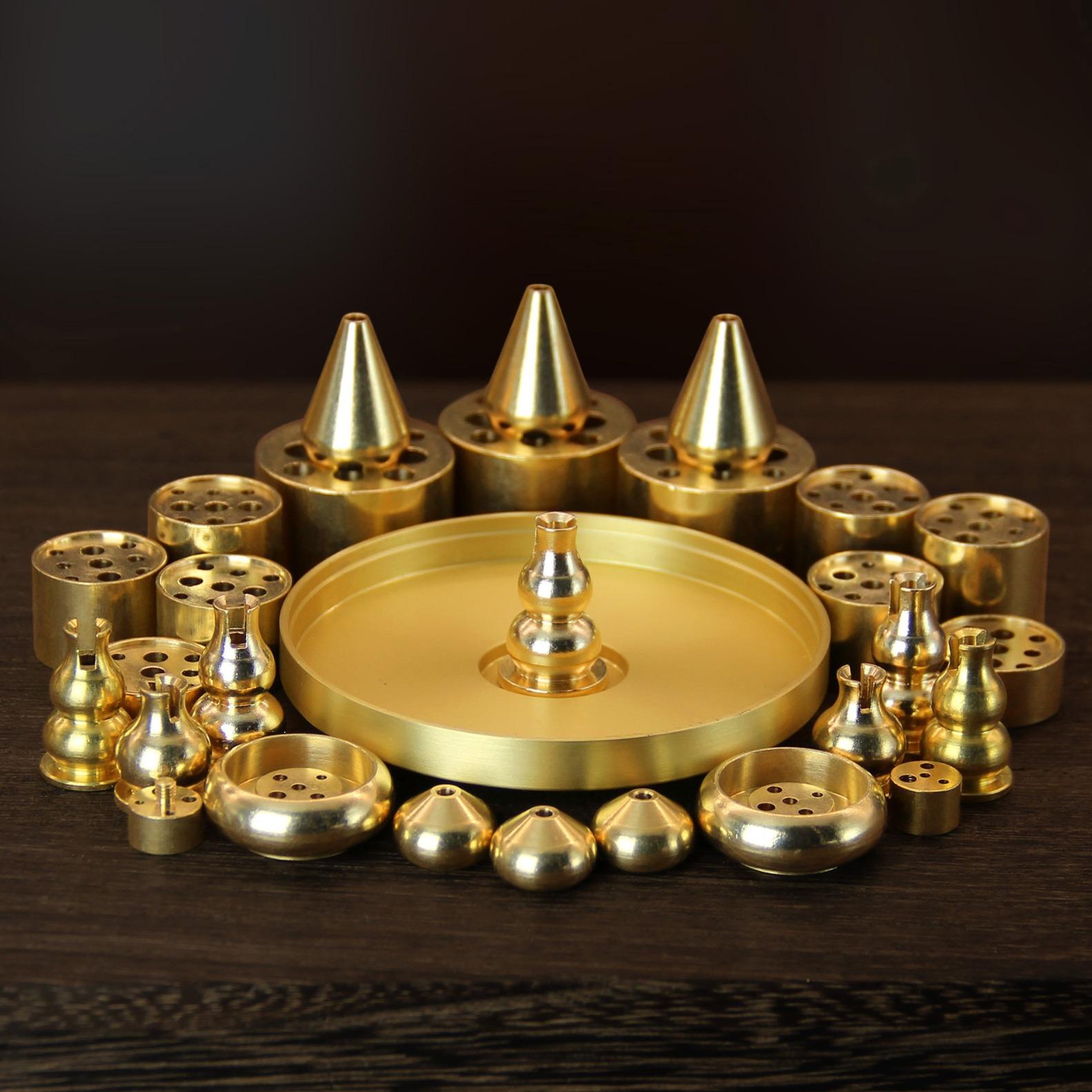 brass incense holder incense holder incense holder small calabash incense holder mini nine-hole incense holder thread incense holder incense burner incense holder clip