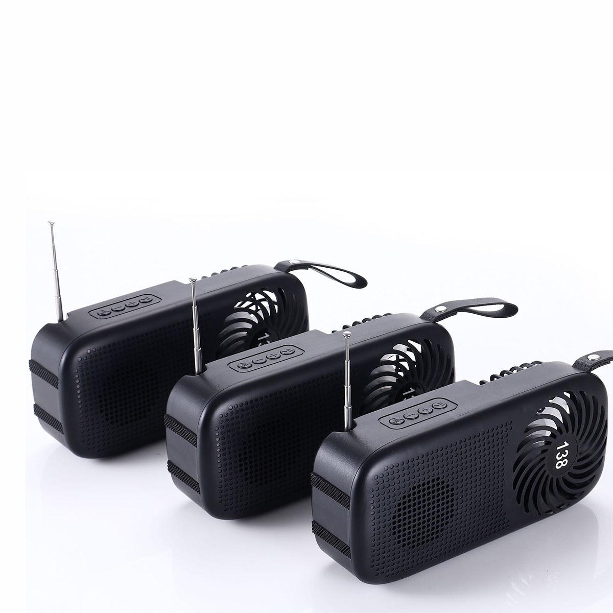 outdoor new ai-138 fan radio sports solar portable light bluetooth speaker flashlight full figure