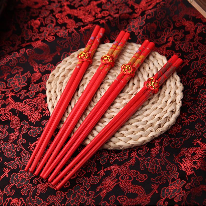 wedding festive hi dragon and phoenix chopsticks wedding supplies bamboo chopsticks wedding and wedding celebration supplies new couple hi dragon and phoenix chopsticks details Picture