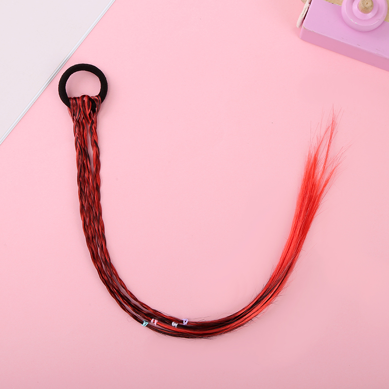 New sweet and cool boxing braid children's wig, braid hair band, high ponytail for little girls, heart-shaped braided hair tie and hair accessory Application Scenario